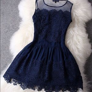 Navy blue lace dress
